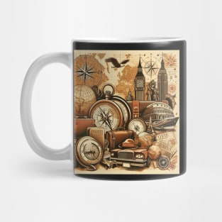 Retro Journey: Vintage Travel Elegance Mug